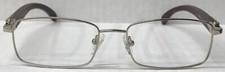 PORTA ROMANA PR 1503 600WR silver rim/brown wood 54/17-135 OPTICAL FRAME Eyewear