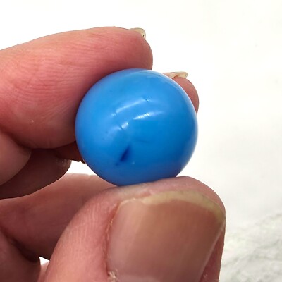 Vintage Hard to Find Blue Moonie (Blue Moon) Glass Marble 5/8 