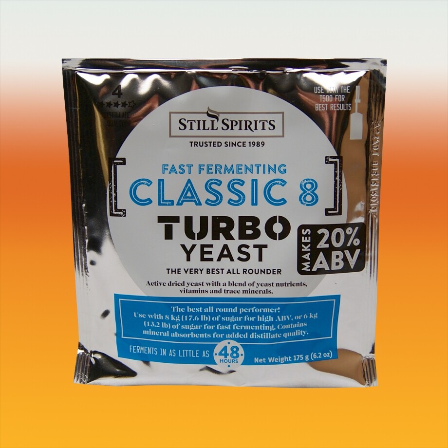 Still Spirits Turbo Yeast - Classic 8 For 20% Home Brew Wash In 48 Hours