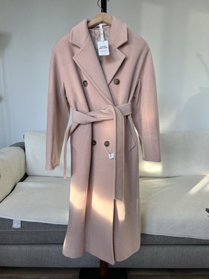 NWT Inspired Max Mara 101801 Madame Coat Cashmere Virgin Wool Double Breast US 2