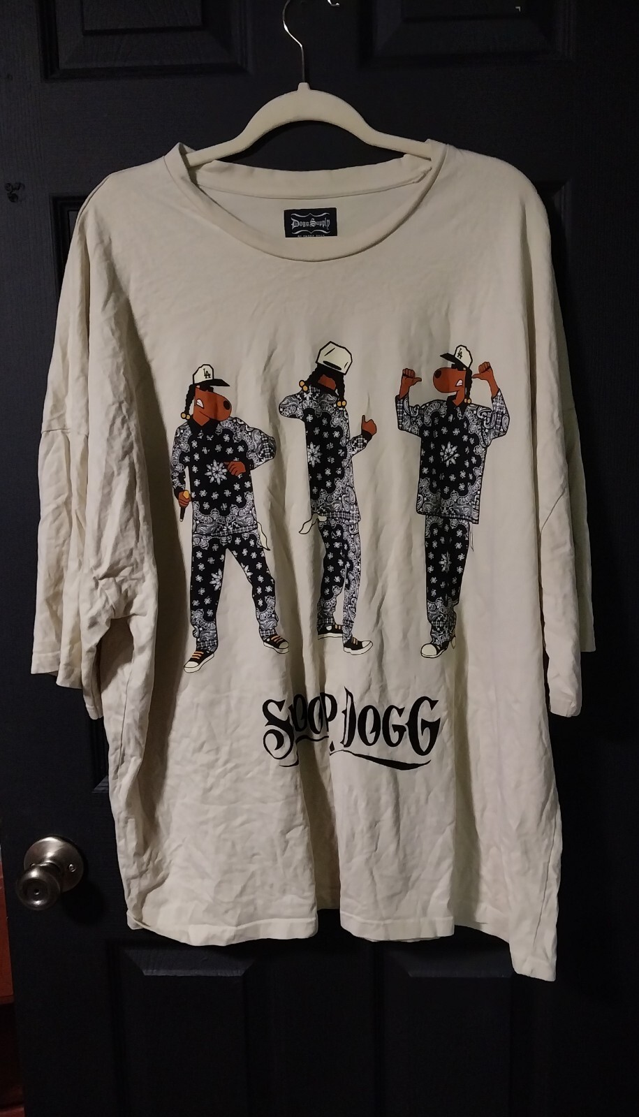 FILA Camicia Dogg Supply by Snoop Dogg Uomo 3XL Avorio Crema Rap Hip Hop Death Row