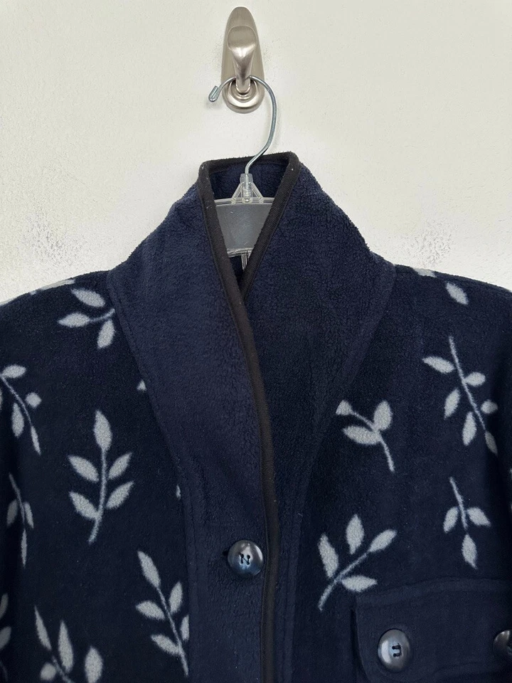 Chaqueta floral acolchada polar Dolce & Gabbana azul marino vintage para mujer mediana Foto 3 de 4