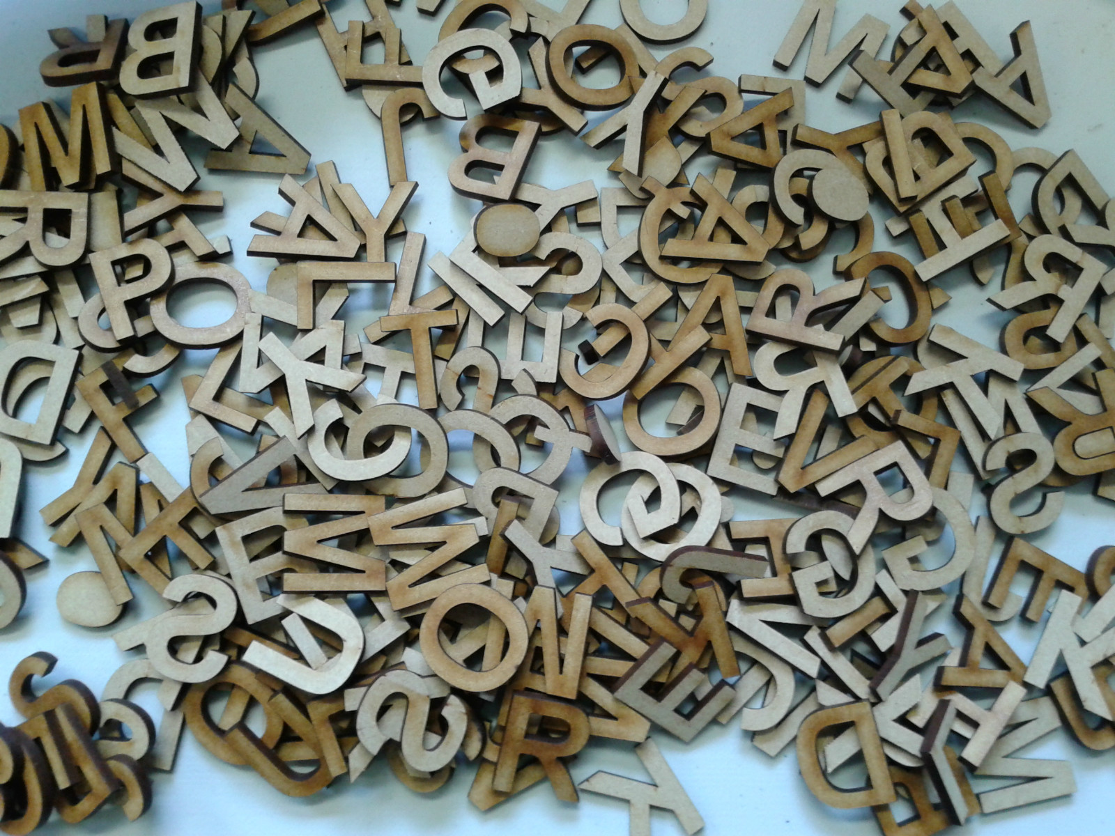 Laser Cut Wooden Letters 25mm 3mm MDF Approx 250 Crafts Card Making