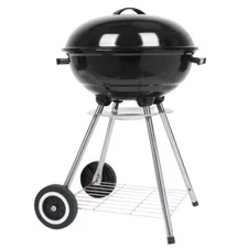 18" Round Kettle Charcoal BBQ - 18 Inch Barbecue Grill With Black Lid New