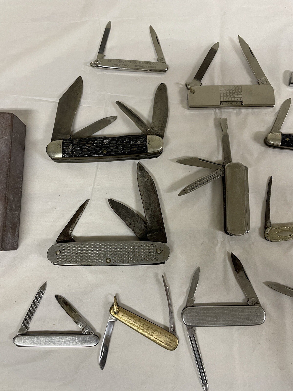 13 Piece Pocket Knife Lot Vintage Lot And 2 Sharpening Stones eBay