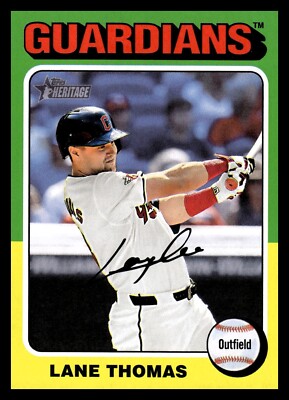 THOMAS O'MARREY選手カード 2024 Topps Heritage High Base 598 Lane Thomas, Cleveland Guardians