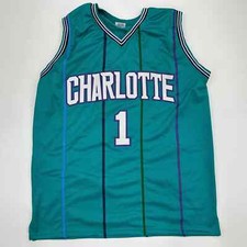 Mitchell & Ness Muggsy Bogues 1994-95 Charlotte Hornets Swingman Jersey - Teal Alternate, Purple Accents - View #14
