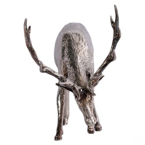 Ein fein gearbeitetes Elisabeth II Sterling Silber Modell Hirsch, Hirsch - Bild 6 von 9