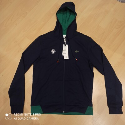 Lacoste Roland Garros Zip Up Jacket Hoodie US Size M French