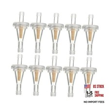 HZEL 10PCS 1/4" Car Fuel Filters - Clear Small Vehicle Engine Inline Gas