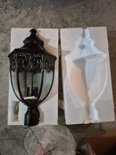 Minka Lavery 9136-95 Outdoor Post Light Heritage Gold Seedy Glass DISCONTINUED