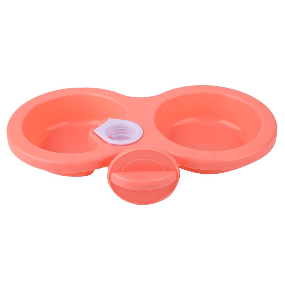 Pet Cat Dog Puppy Double Bowl Hanging Food Water Feeder For Crate Cage