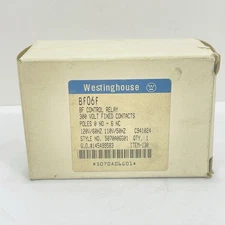 Westinghouse BF06F Control Relay 300V 6 NC 120V Coil ~NEW~