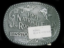 UD11106 NOS NFR 1991 NATIONAL FINALS RODEO HESSTON COLLECTOR BELT BUCKLE