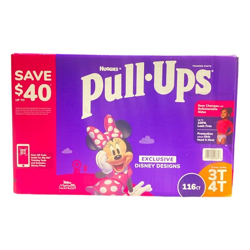 Huggies Pull-Ups Nocnik Spodnie treningowe dla dziewczynek 3T-4T 32-40 funtów (116 sztuk)