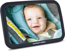 Todays Kids Baby Car Mirror for Back Seat Rear Facing - 360-Degree Adjustable...
