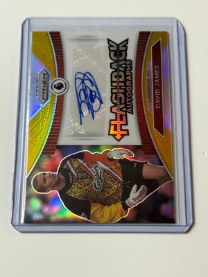 2022-23 Panini Prizm Premier League Flashback Auto Gold David James 08/10