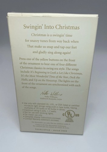 Hallmark “Swingin’ Into Christmas” Jukebox Ornament w/ Light & Sound 2008 - Picture 10 of 12