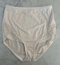 Vintage Bali Lace Panties Beige 8054 Firm Control Set Hipster XL Size 8