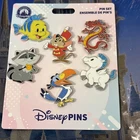 Disney sidekick booster set flounder Mushu Pegasus Zazu Timothy Meeko Pin