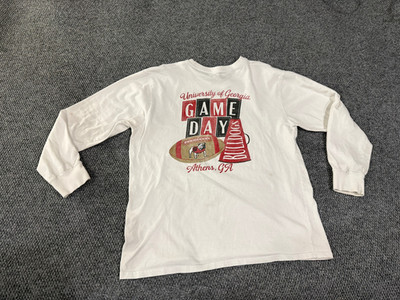 Georgia Bulldogs Shirt xl mens pressbox ncaa football dawgs long sleeve white