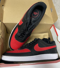 NIKE COURT VISION LOW UK 12 47.3 US 13 DV6488-001 BLACK RED NEW NO BOX