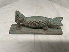 VTG solid Cast Brass Woodpecker Bird Door Knocker Vedigris Antique Faux Green  — photo 4