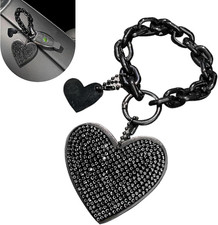 1 PC Cute Heart Keychains, Pretty Bling Key Chain Accessories, Heart Shape Key C