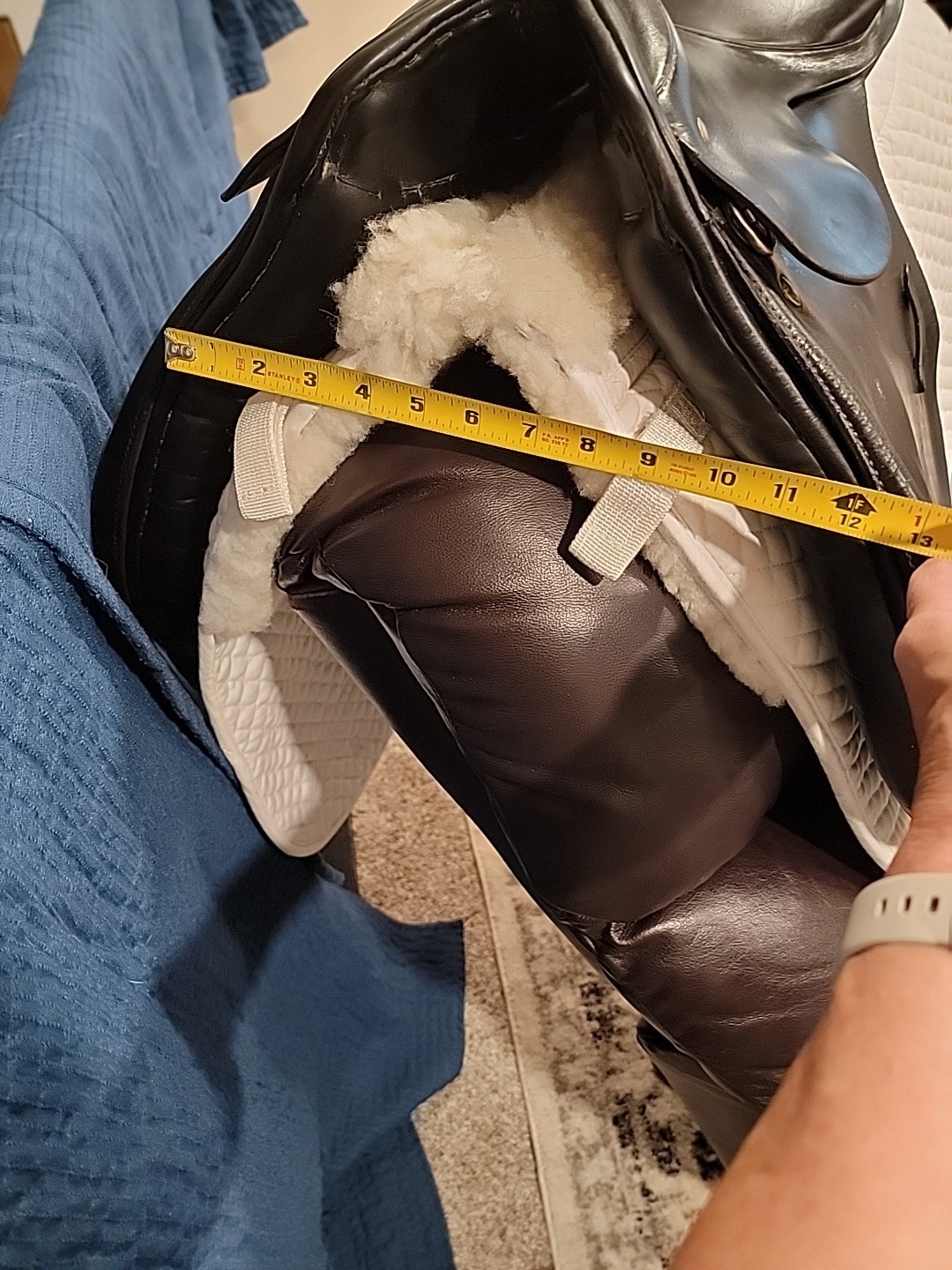 17” Black Passier PS Baum VSD Dressage Saddle Medium tree short billets Longflap