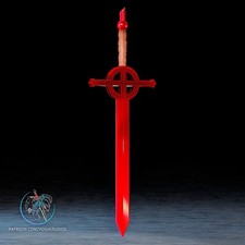Adventure Time, Fionna And Cake Finns Demon Sword Cosplay Replica Unpainted