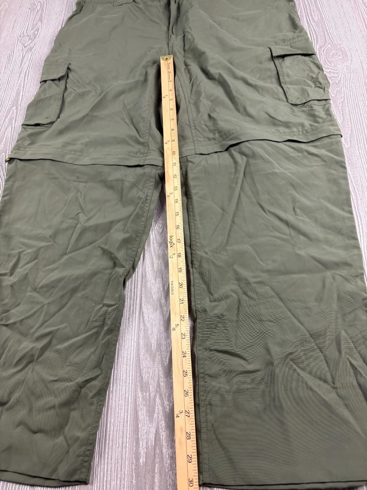 Boy Scouts Of America Men's Large Pants Convertible Zip Cargo Green Inseam 30 - Image 4 of 4