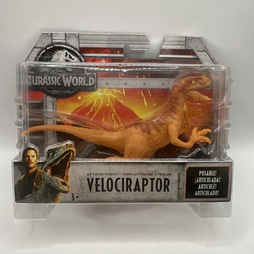 Mattel Jurassic World Fallen Kingdom Wave 2 Velociraptor Attack Pack Dinosaur