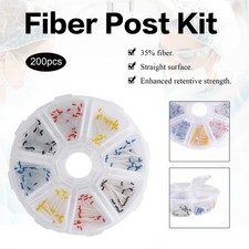 200Pcs Dental Fiber Glass Post Restorative Straight Post 1.0/1.2/1.4/1.6mm US