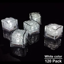 Christmas Decoration Led Lights Glow in the Dark Led Ice Cubes White 120 Pack