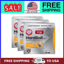  3 pack ARM  HAMMER Hardball Lightweight Multi-Cat Clumping Litter, 7 lb/bags