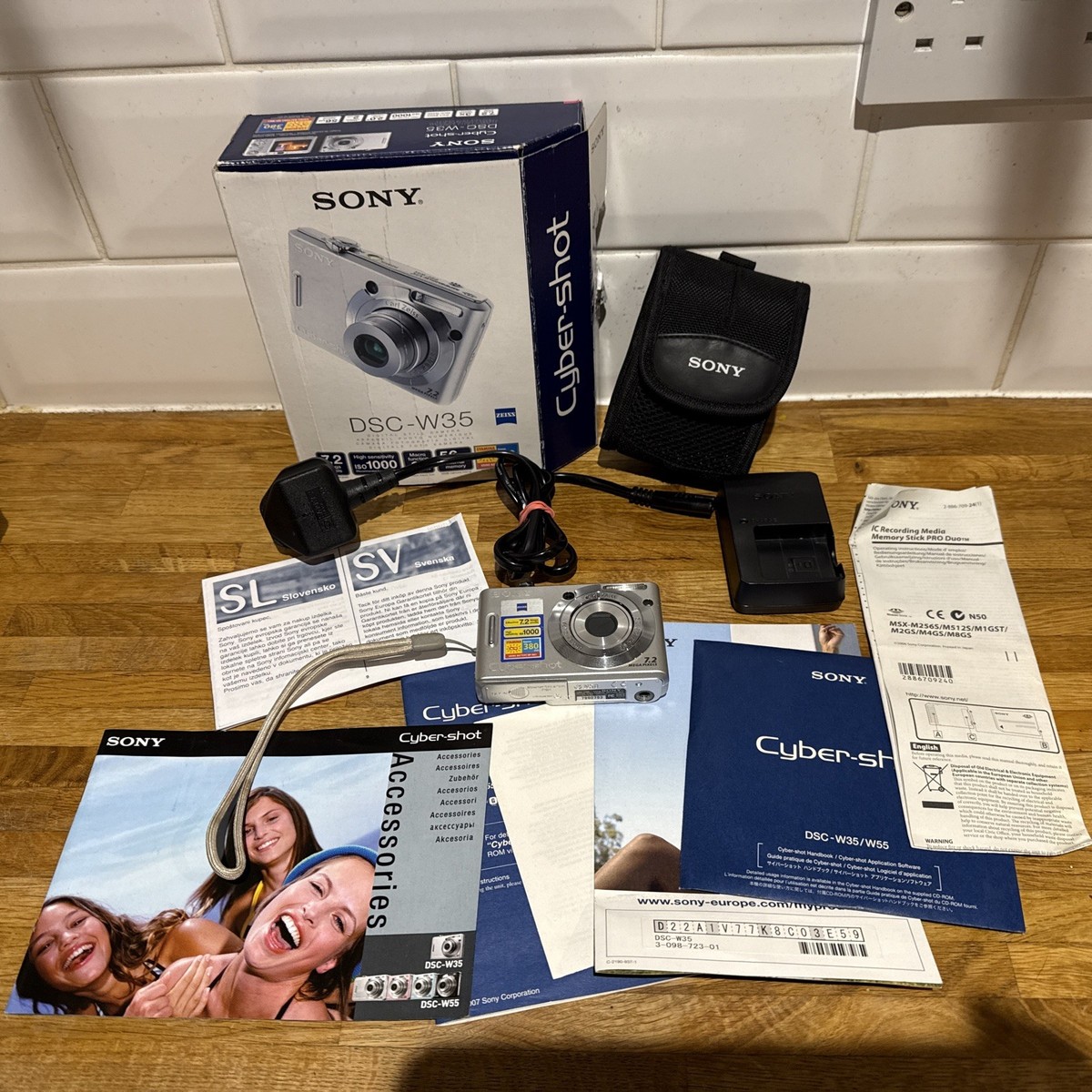 Sony Cyber-shot DSC-W35 7.2MP Digital Camera - Silver for sale