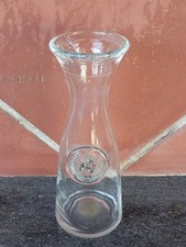 BOTTIGLIA CARAFFA OSTERIA VINO VETRO VINTAGE 1/4 LITRO CON MARCHIO E PIOMBINO.