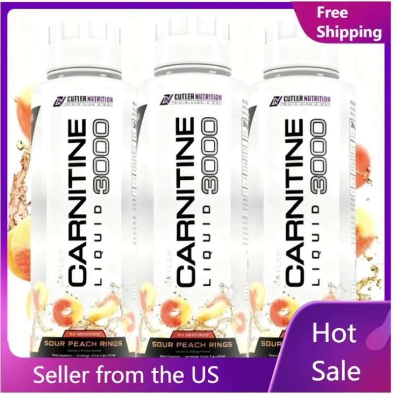 3pcs-Cutler Nutrition Liquid Carnitine 3000mg Energy and Metabolism peach Flavor