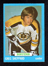 1973-74 Topps #8 Greg Sheppard Boston Bruins NHL Hockey Card EX
