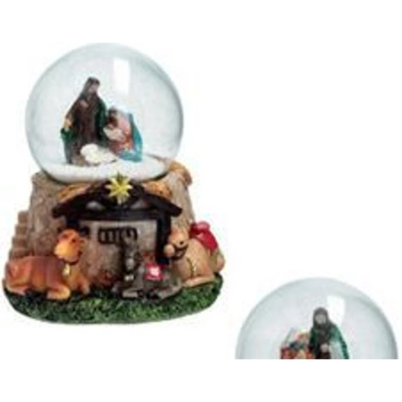 Palla di Neve con Natività Presepe BRANDANI Sfera Vetro Natale Assortiti, fotografia 6 di 9