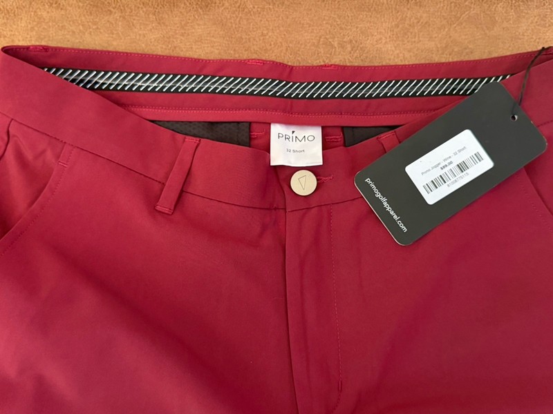 PRIMO Golf Men’s Red Wine Joggers Pants 32W Short