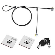 Laptop Lock, Combination Security Lock Cable with Keys and Anchor Plate, Anti