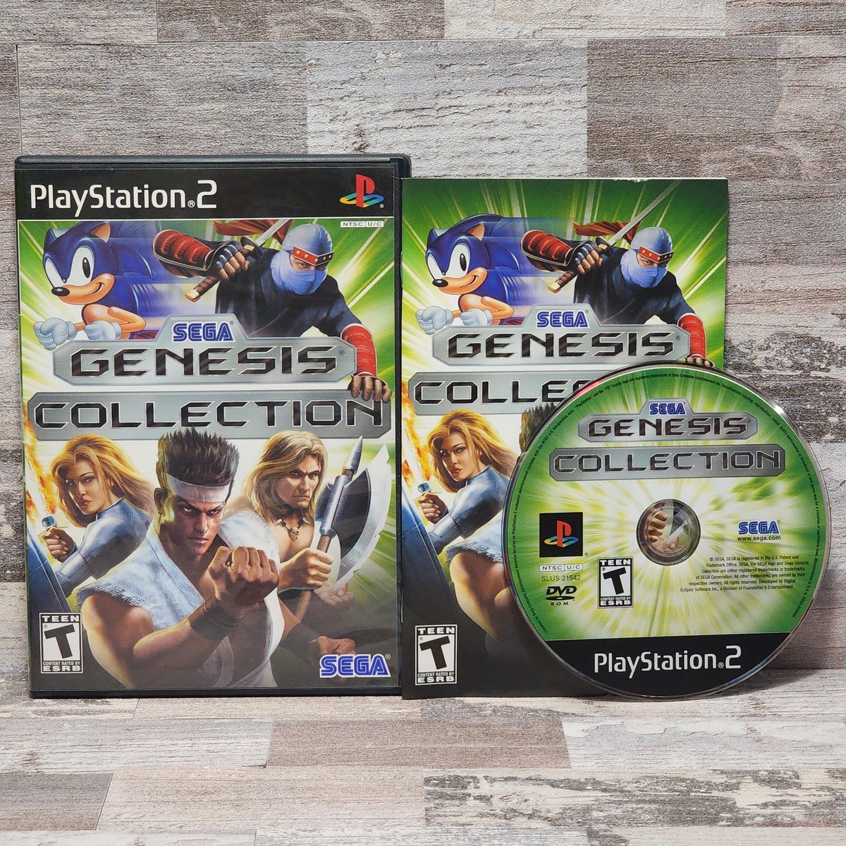 PS2 Sega Genesis Collection (Sony PlayStation 2, 2006) COMPLETE