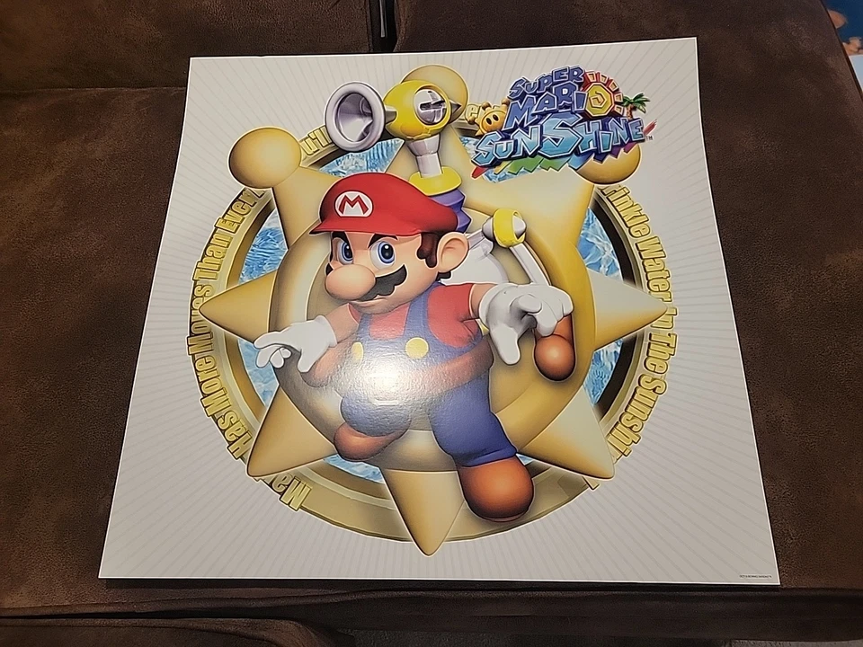 Super Mario 64 и Super Mario Sunshine маркетинговые плакаты 24x24 набор из 2 редких - Изображение 4 из 4