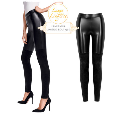 CHERILYN LEGGINGS by Wolford 34 Extra Small black schwarz Lederimitat Glanz Matt