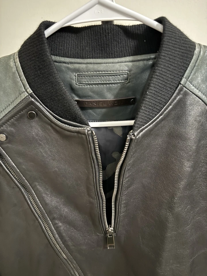 Daniel Won Asymm Varsity Jacket Black And Green Size S - Image 2 of 4