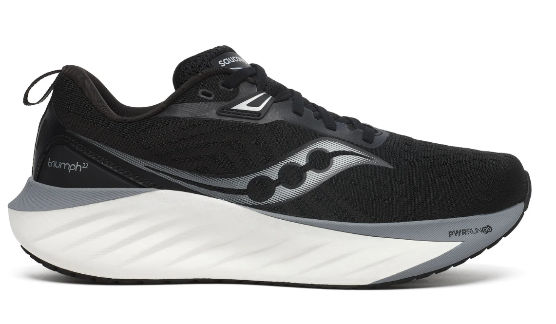 SAOLA Saucony® Scarpe da Corsa su Strada Uomo 11 M Triumph 22 Nero Bianco