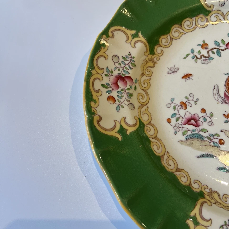 Antique Minton Cockatrice 26cm Dinner Plate England 19th Century Bone China - Image 3 of 4