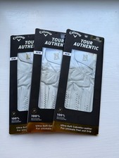 3 NEW CALLAWAY TOUR AUTHENTIC GOLF GLOVES - MEN'S 2X-LARGE WORN ON YOUR RH 