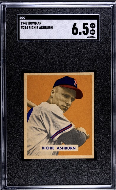 1949 Bowman # 214 Richie Ashburn SGC 6.5 Rookie RC